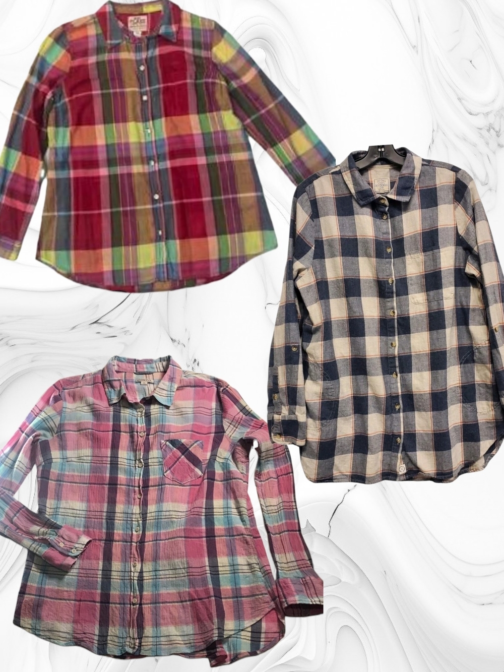 3  Women's button down Shirts  ....